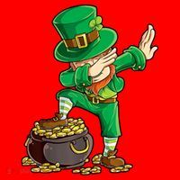 St Patricks Day, Dabbing Leprechaun, Funny St Patricks Day Santa Hat thumb 1