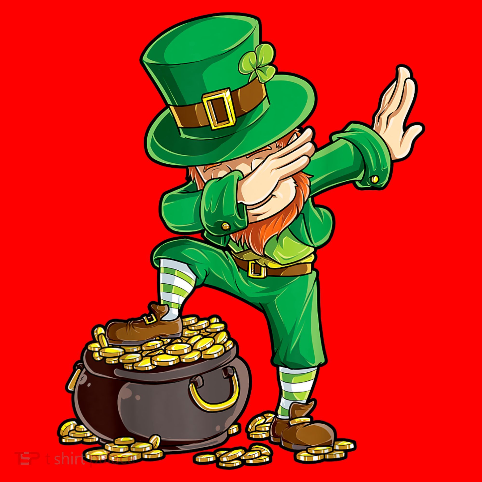 St Patricks Day, Dabbing Leprechaun, Funny St Patricks Day Santa Hat