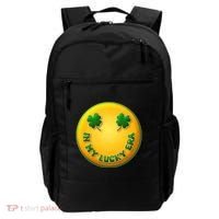 St Patricks Day In My Lucky Era Smiley Emoji Backpack thumb 0