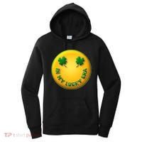 St Patricks Day In My Lucky Era Smiley Emoji Women's Hoodie thumb 0