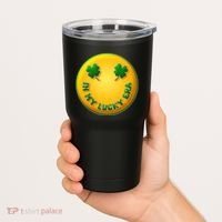 St Patricks Day In My Lucky Era Smiley Emoji Tumbler thumb 2