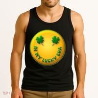 St Patricks Day In My Lucky Era Smiley Emoji Tank Top thumb 3