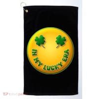 St Patricks Day In My Lucky Era Smiley Emoji Golf Towel thumb 0