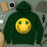 St Patricks Day In My Lucky Era Smiley Emoji Hoodie thumb 3