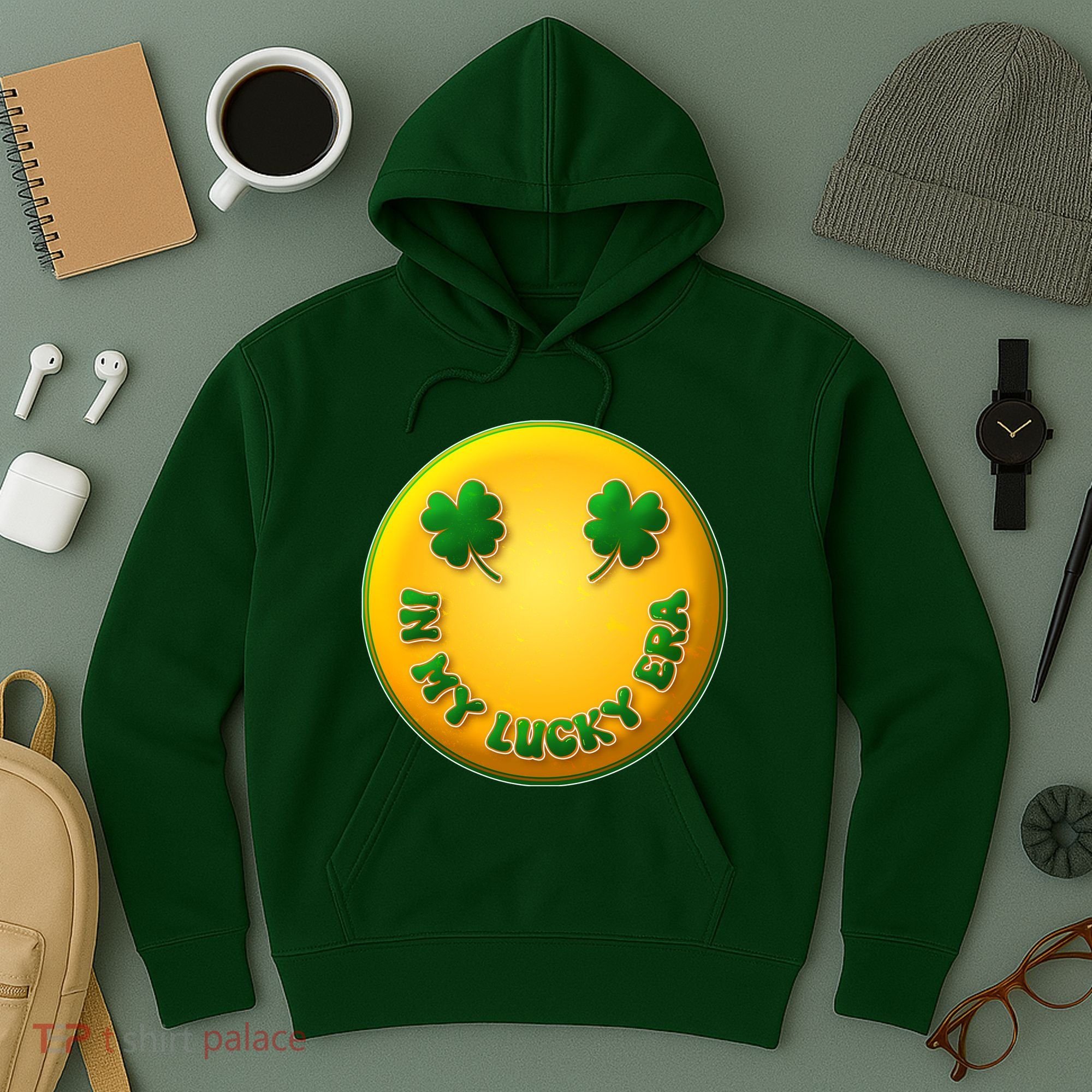 St Patricks Day In My Lucky Era Smiley Emoji Hoodie