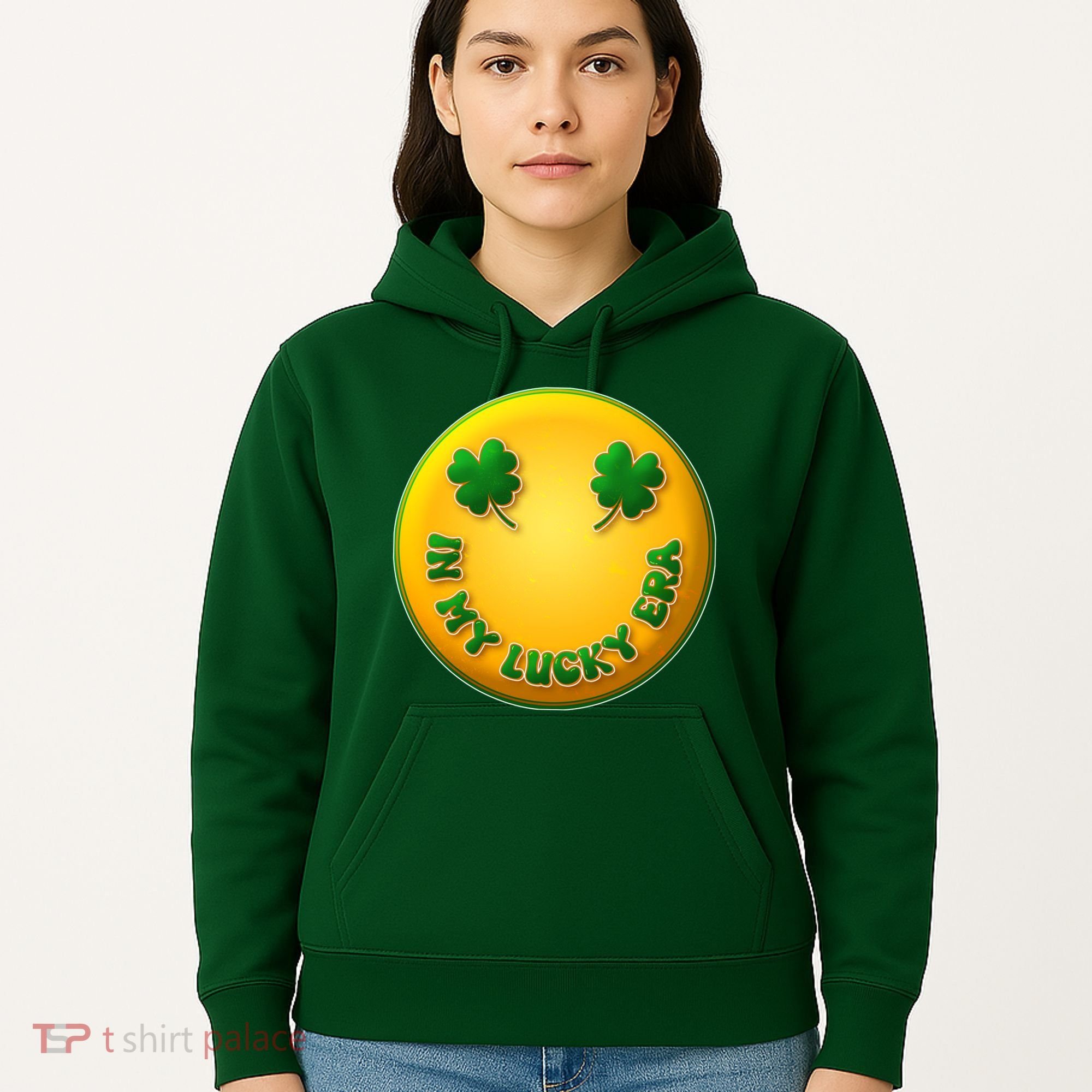 St Patricks Day In My Lucky Era Smiley Emoji Hoodie