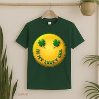 St Patricks Day In My Lucky Era Smiley Emoji T-Shirt thumb 2