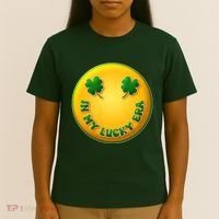 St Patricks Day In My Lucky Era Smiley Emoji T-Shirt thumb 4