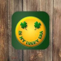 St Patricks Day In My Lucky Era Smiley Emoji Coaster thumb 0