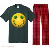St Patricks Day In My Lucky Era Smiley Emoji Pajama Set thumb 0