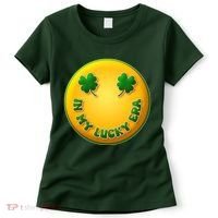 St Patricks Day In My Lucky Era Smiley Emoji Women's T-Shirt thumb 0