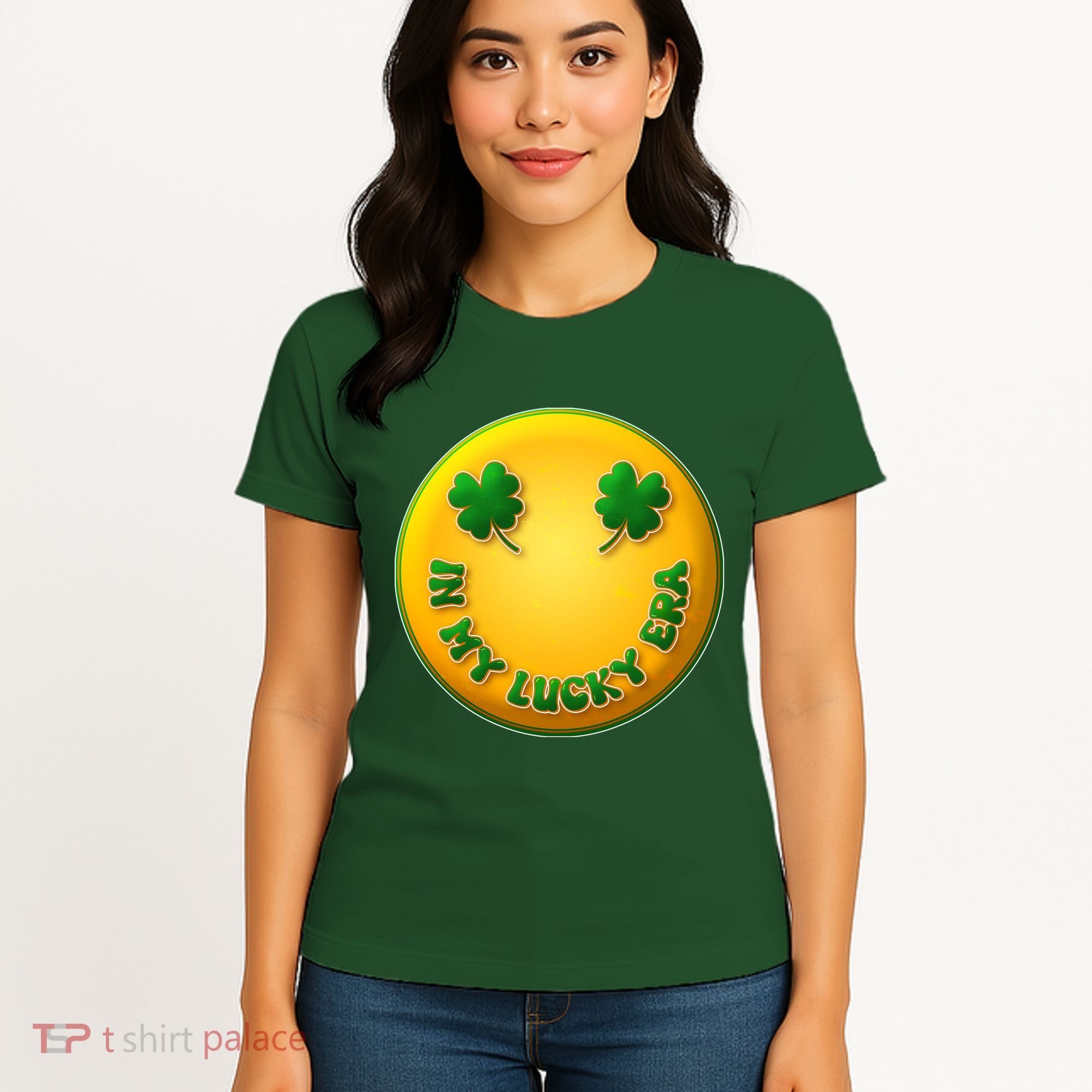 St Patricks Day In My Lucky Era Smiley Emoji Women's T-Shirt