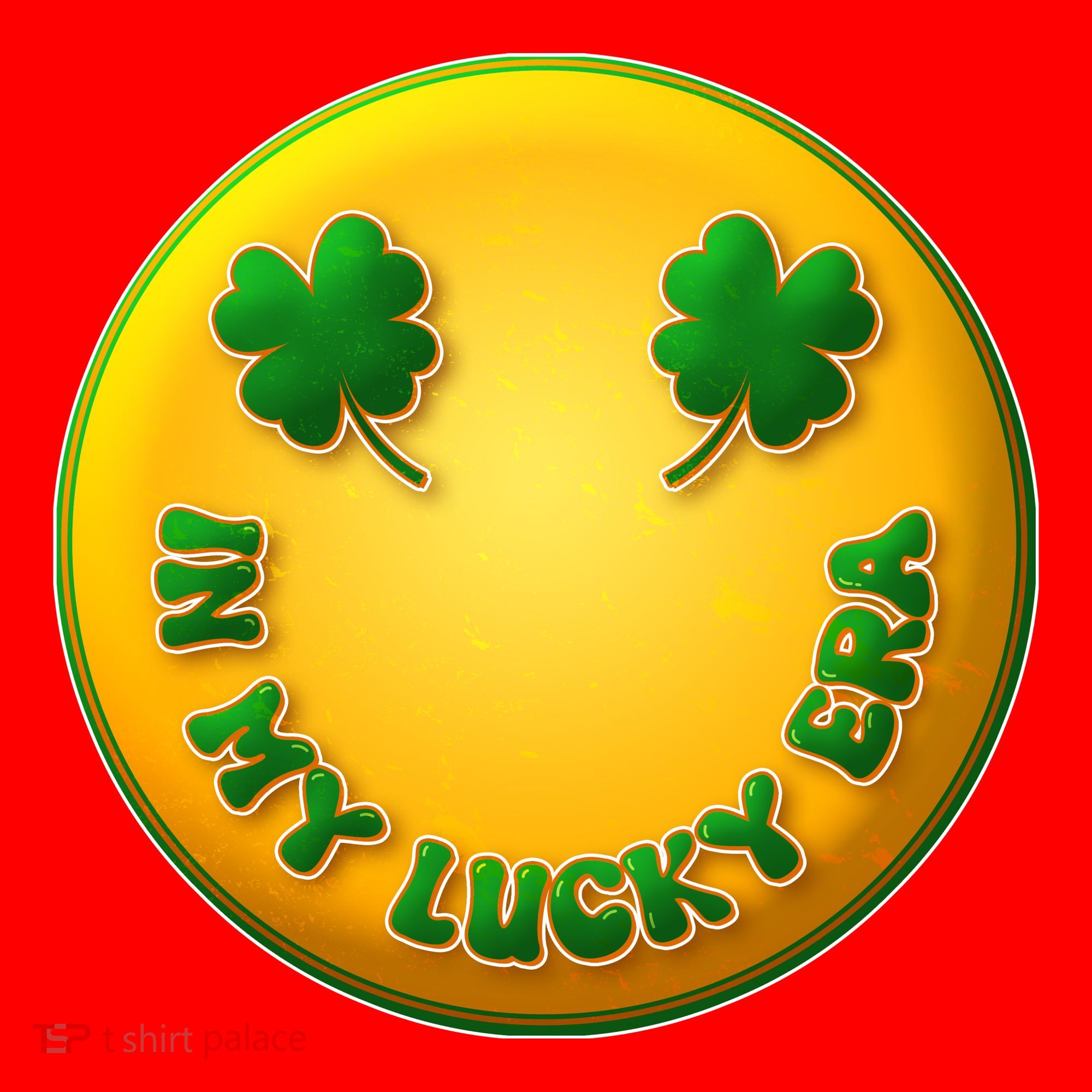 St Patricks Day In My Lucky Era Smiley Emoji Santa Hat