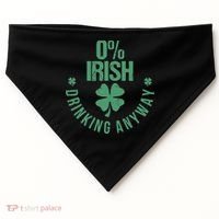 St Patricks Day Funny 0 Irish Pub Shamrock USA-Made Doggie Bandana thumb 0