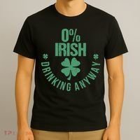 St Patricks Day Funny 0 Irish Pub Shamrock T-Shirt thumb 3