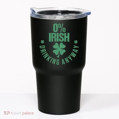 St Patricks Day Funny 0 Irish Pub Shamrock Tumbler