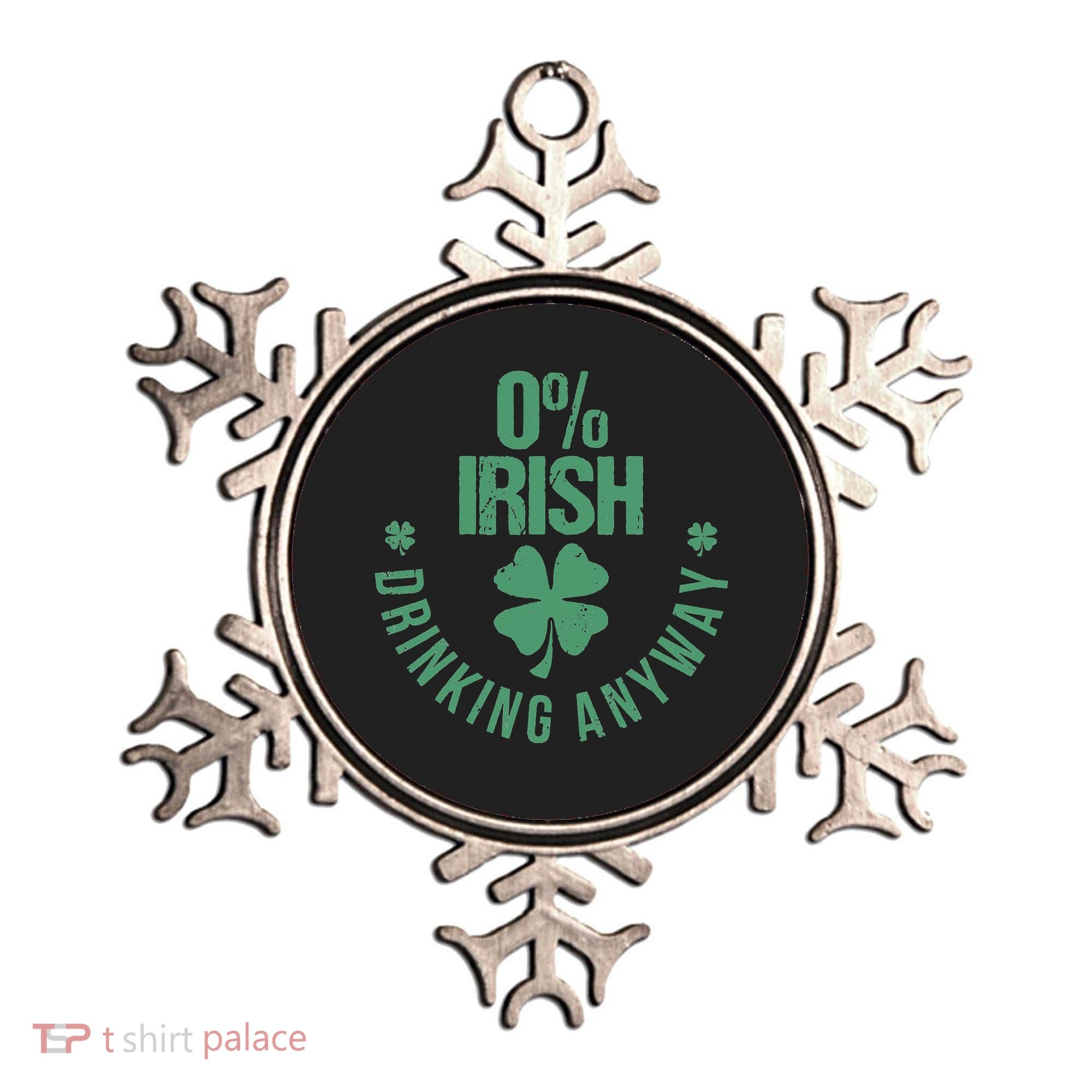 St Patricks Day Funny 0 Irish Pub Shamrock Ornament