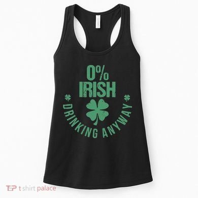 St Patricks Day Funny 0 Irish Pub Shamrock Women's Tank Top