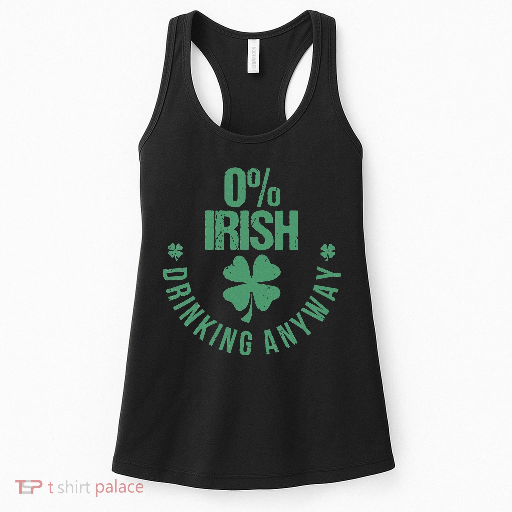 St Patricks Day Funny 0 Irish Pub Shamrock Women's Tank Top