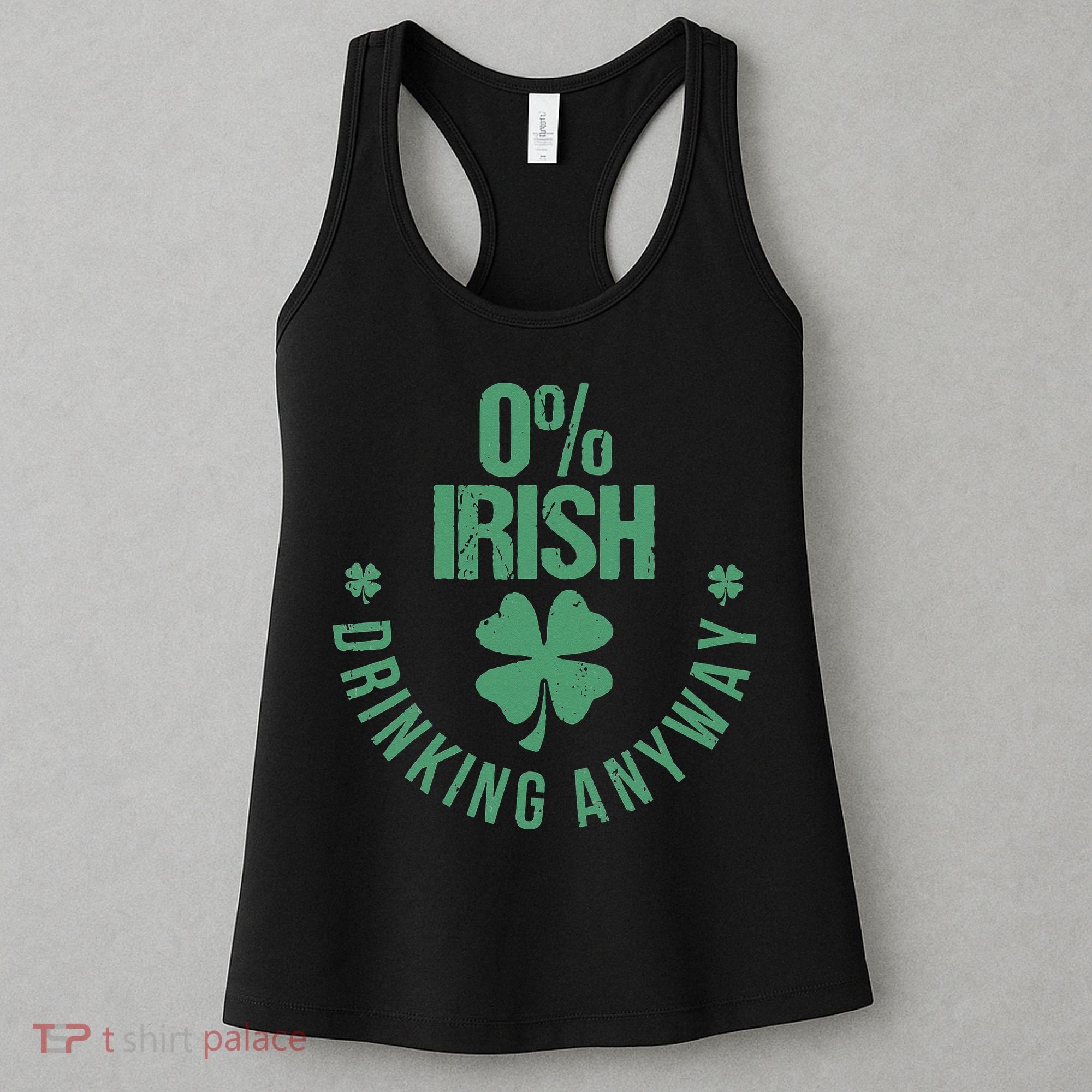 St Patricks Day Funny 0 Irish Pub Shamrock Women's Tank Top