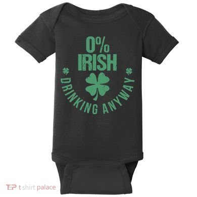 St Patricks Day Funny 0 Irish Pub Shamrock Baby Bodysuit