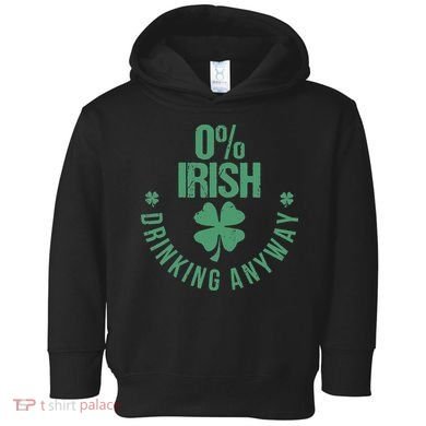 St Patricks Day Funny 0 Irish Pub Shamrock Toddler Hoodie