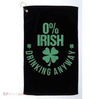St Patricks Day Funny 0 Irish Pub Shamrock Golf Towel thumb 0