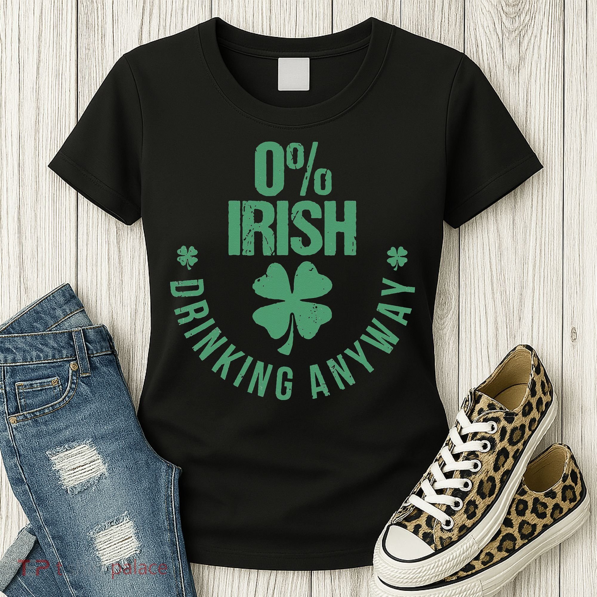 St Patricks Day Funny 0 Irish Pub Shamrock Women's T-Shirt