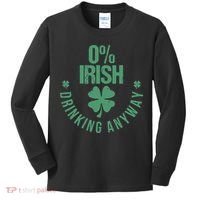 St Patricks Day Funny 0 Irish Pub Shamrock Kids Long Sleeve Shirt thumb 0