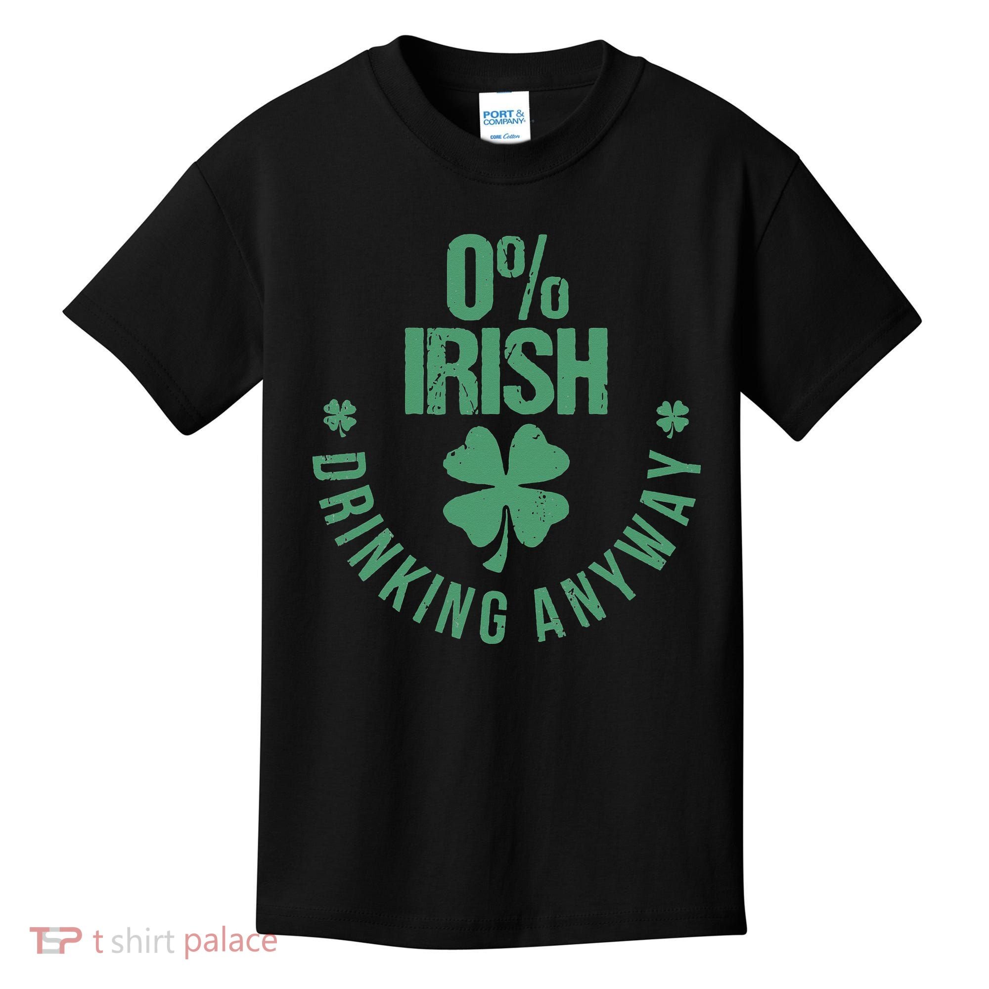 St Patricks Day Funny 0 Irish Pub Shamrock Kids T-Shirt