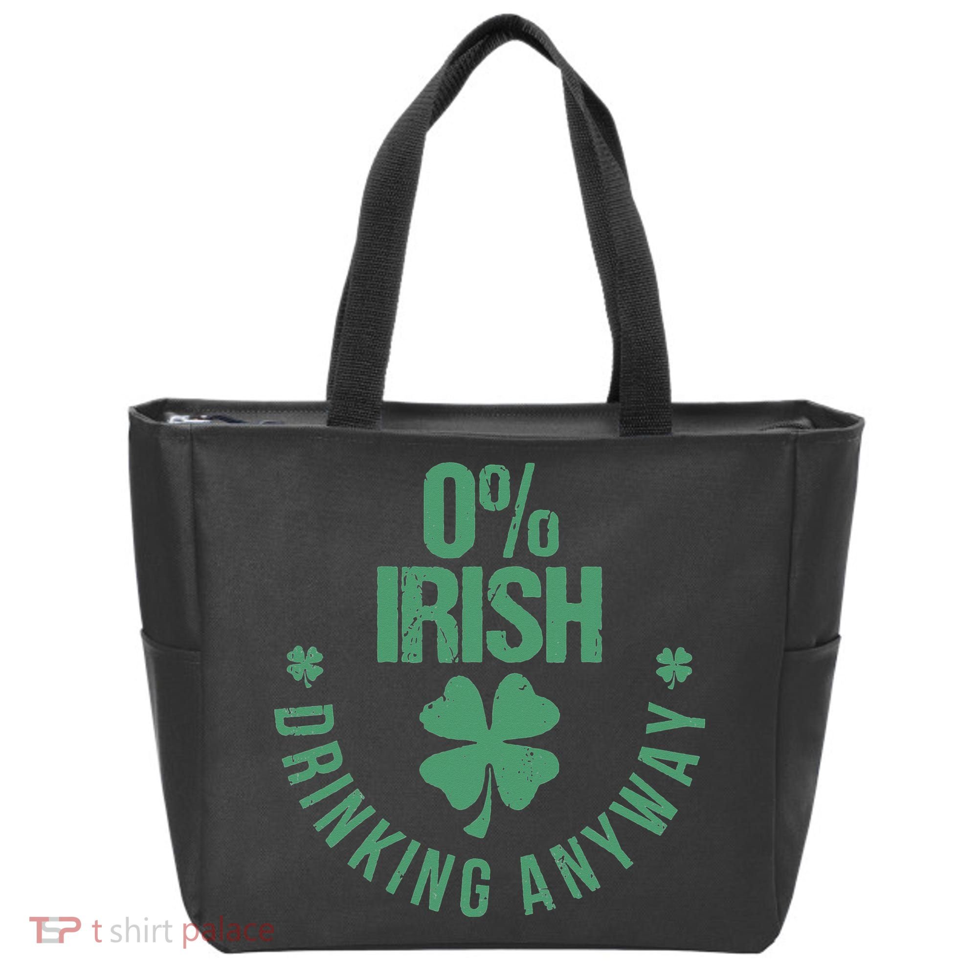 St Patricks Day Funny 0 Irish Pub Shamrock Tote Bag