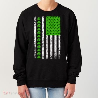 St Patricks Day American Flag Clovers Women's Sweatshirt
