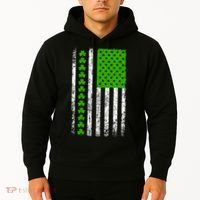 St Patricks Day American Flag Clovers Hoodie thumb 2
