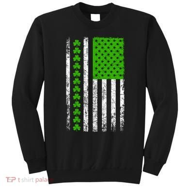 St Patricks Day American Flag Clovers Sweatshirt