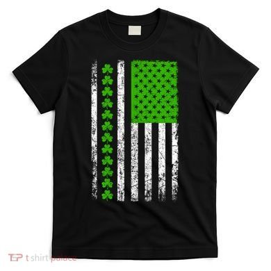 St Patricks Day American Flag Clovers T-Shirt
