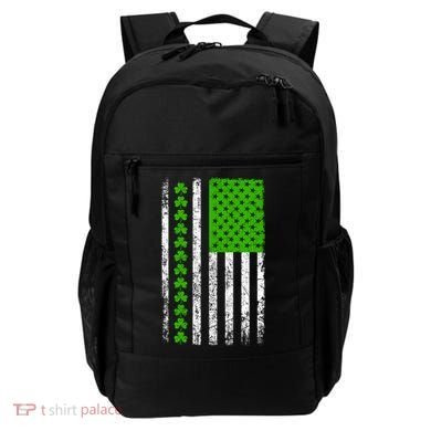 St Patricks Day American Flag Clovers Backpack