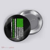 St Patricks Day American Flag Clovers Button thumb 0