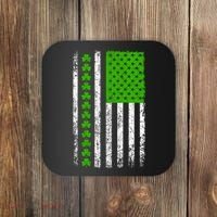 St Patricks Day American Flag Clovers Coaster thumb 0