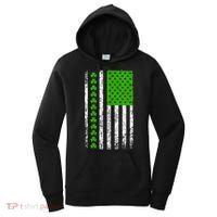 St Patricks Day American Flag Clovers Women's Hoodie thumb 0