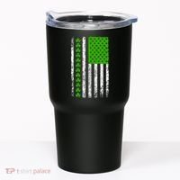 St Patricks Day American Flag Clovers Tumbler thumb 0