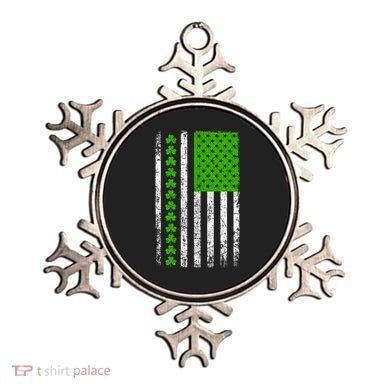 St Patricks Day American Flag Clovers Ornament
