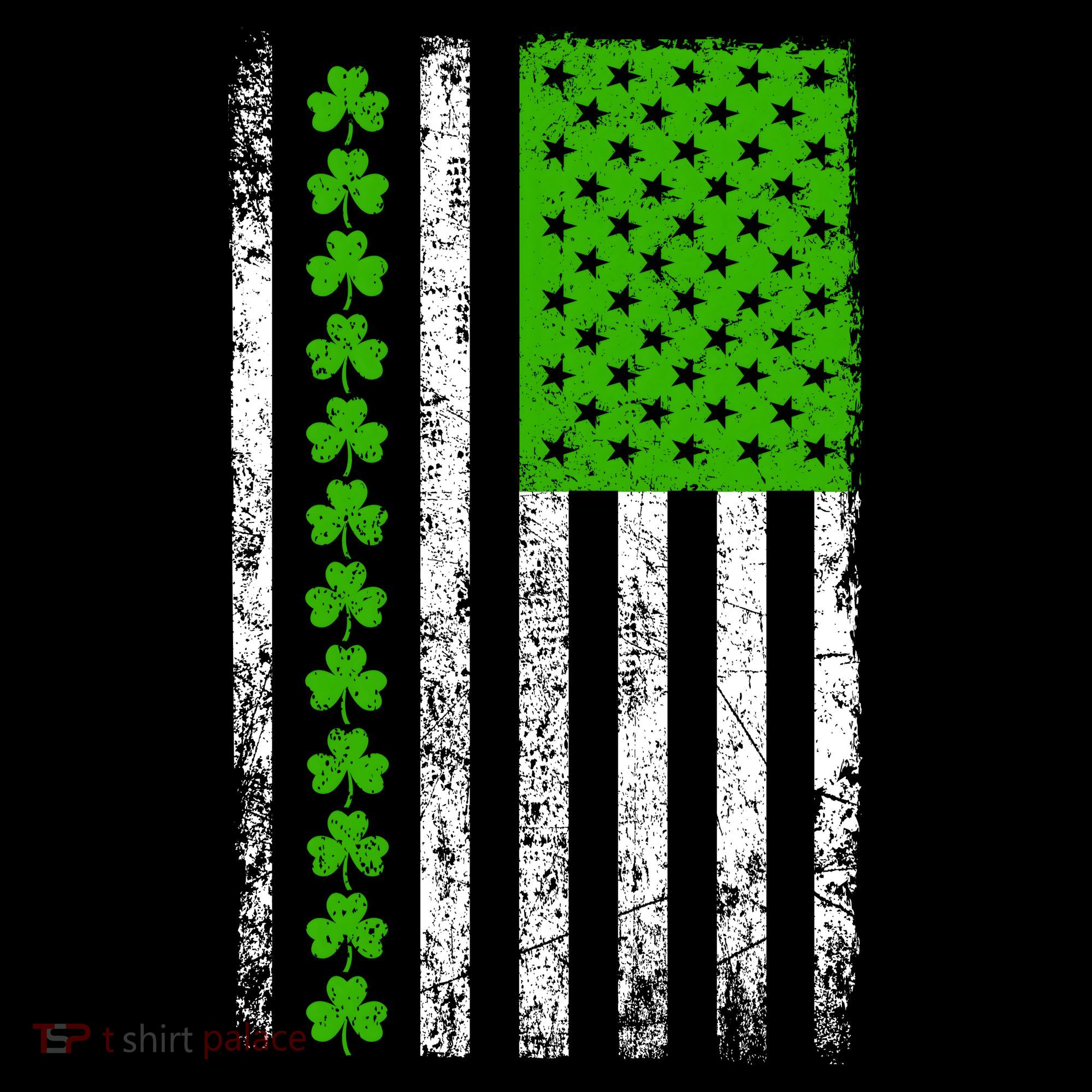 St Patricks Day American Flag Clovers Baby Bodysuit