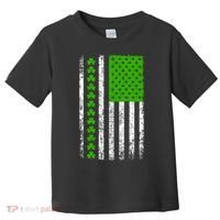 St Patricks Day American Flag Clovers Toddler T-Shirt thumb 0