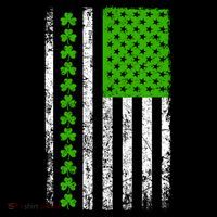 St Patricks Day American Flag Clovers Women's T-Shirt thumb 6