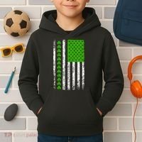St Patricks Day American Flag Clovers Kids Hoodie thumb 2
