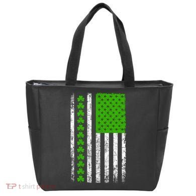 St Patricks Day American Flag Clovers Bag