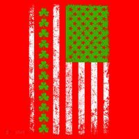 St Patricks Day American Flag Clovers Santa Hat thumb 1