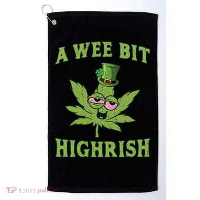St Patricks Day, A Wee Bit, Funny St Patricks Day Golf Towel