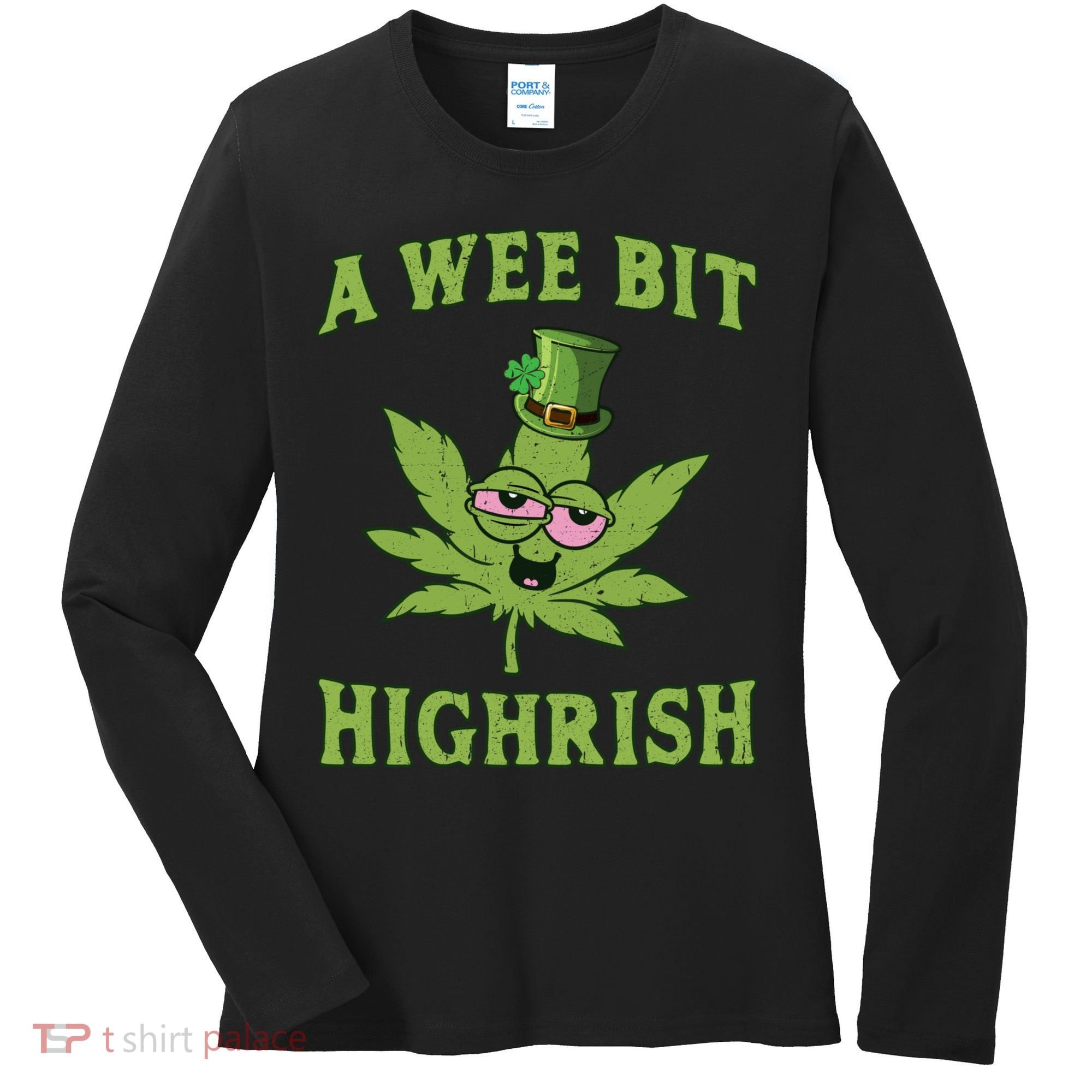 St Patricks Day, A Wee Bit, Funny St Patricks Day Women's Long Sleeve Shirt