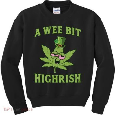 St Patricks Day, A Wee Bit, Funny St Patricks Day Kids Sweatshirt